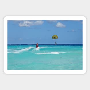 Cancun Beach Jet Skiing on the beautiful blue water Cancun Mexico Sticker